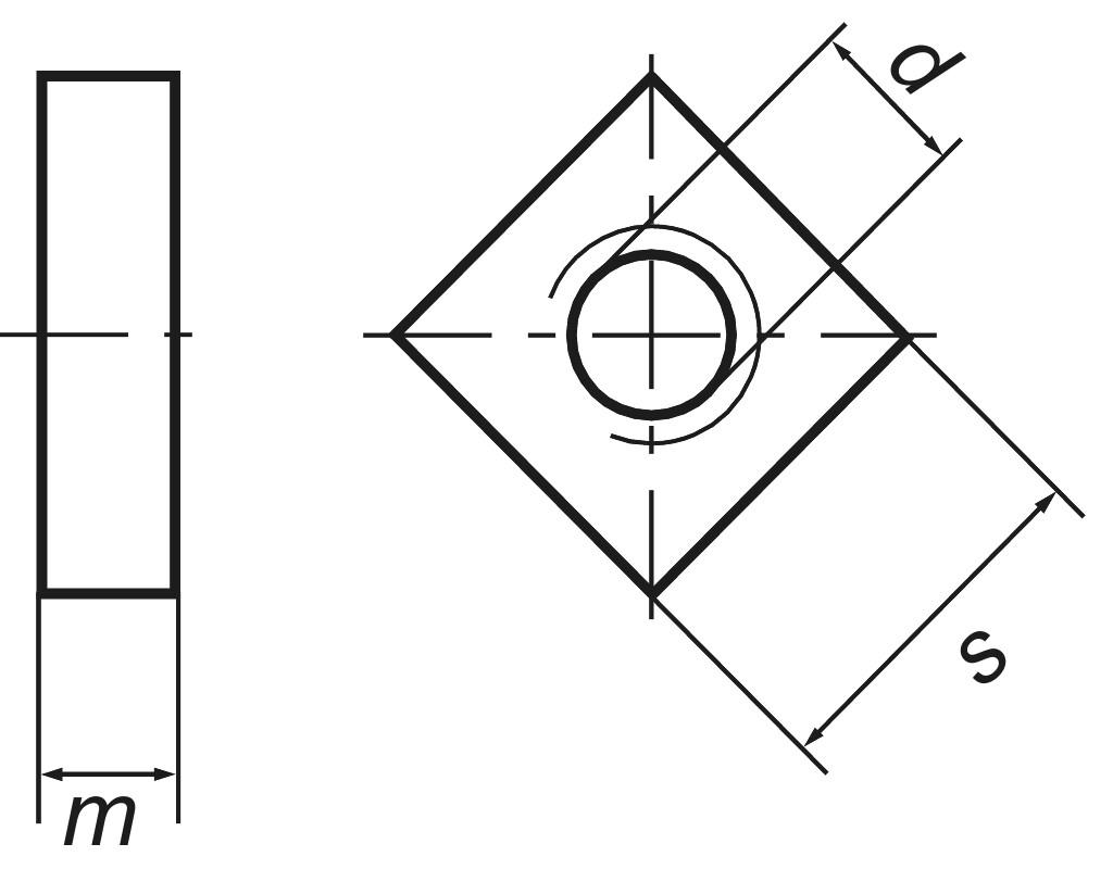 DIN 562  M  3    Güte 04 verzinkt
